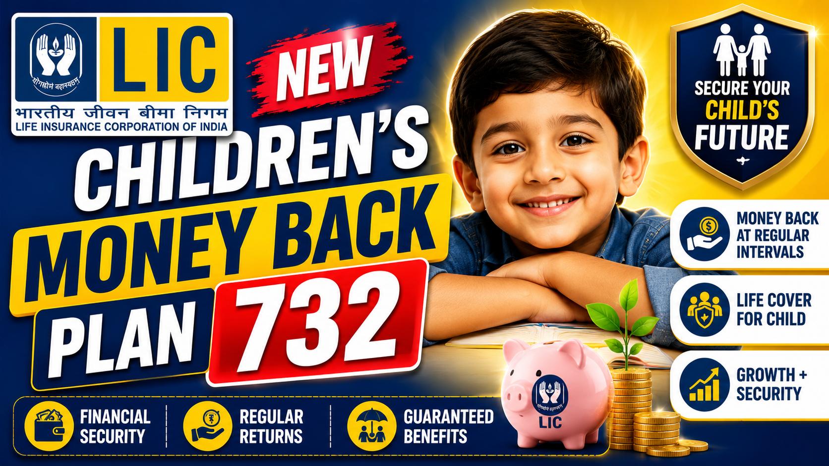 LIC New Children’s Money Back Plan 732