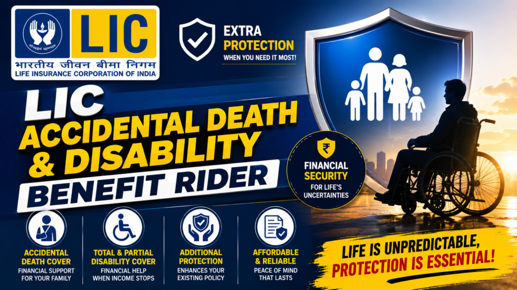 LIC Accidental Death & Disability Benefit Rider Calculator