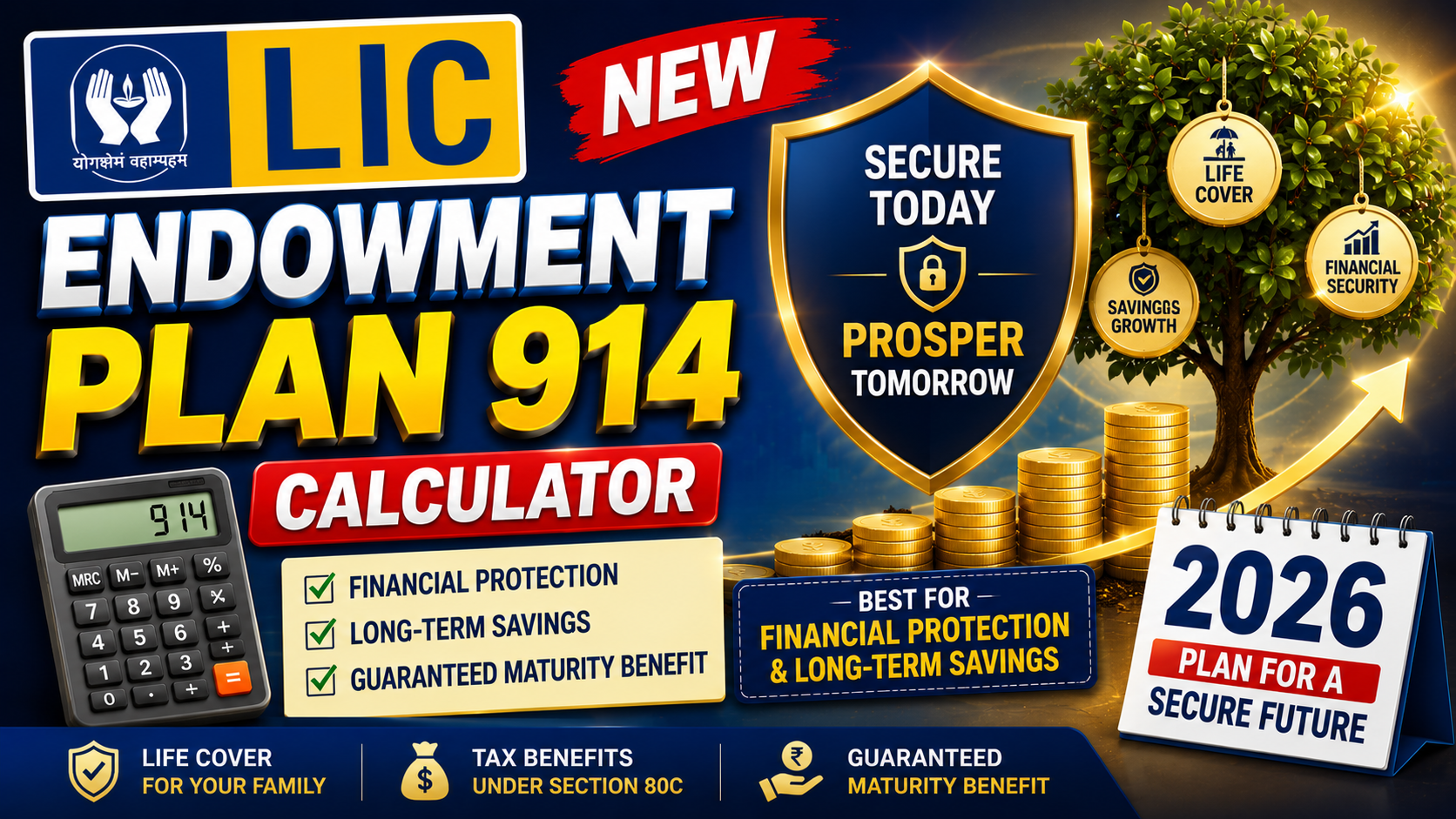 LIC New Endowment Plan 914 Calculator