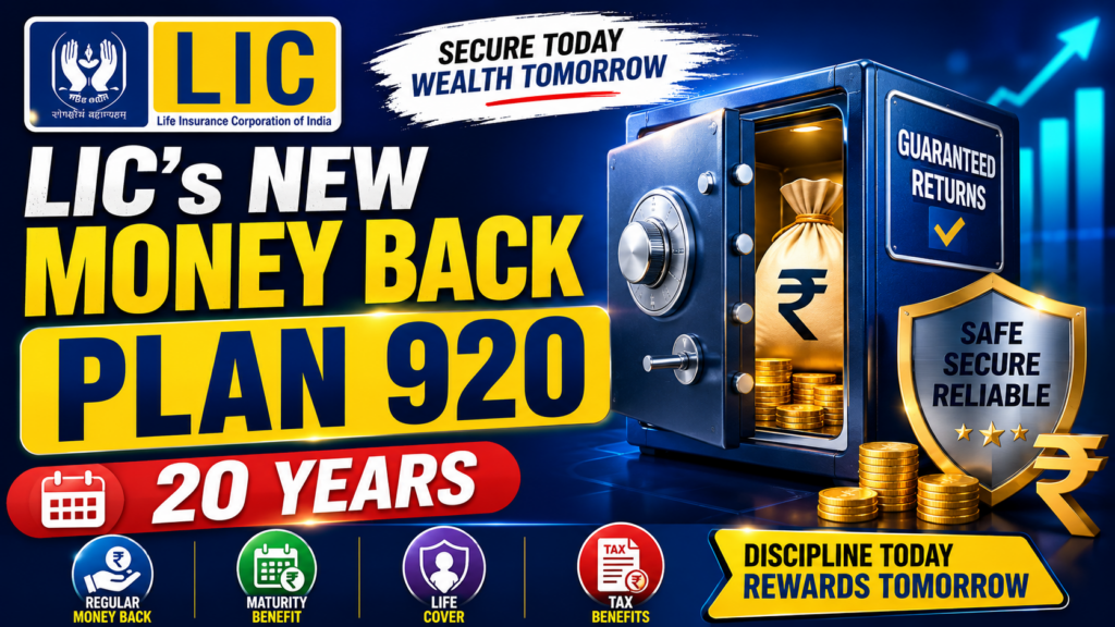 LIC's New Money Back Plan 920 - 20 Years