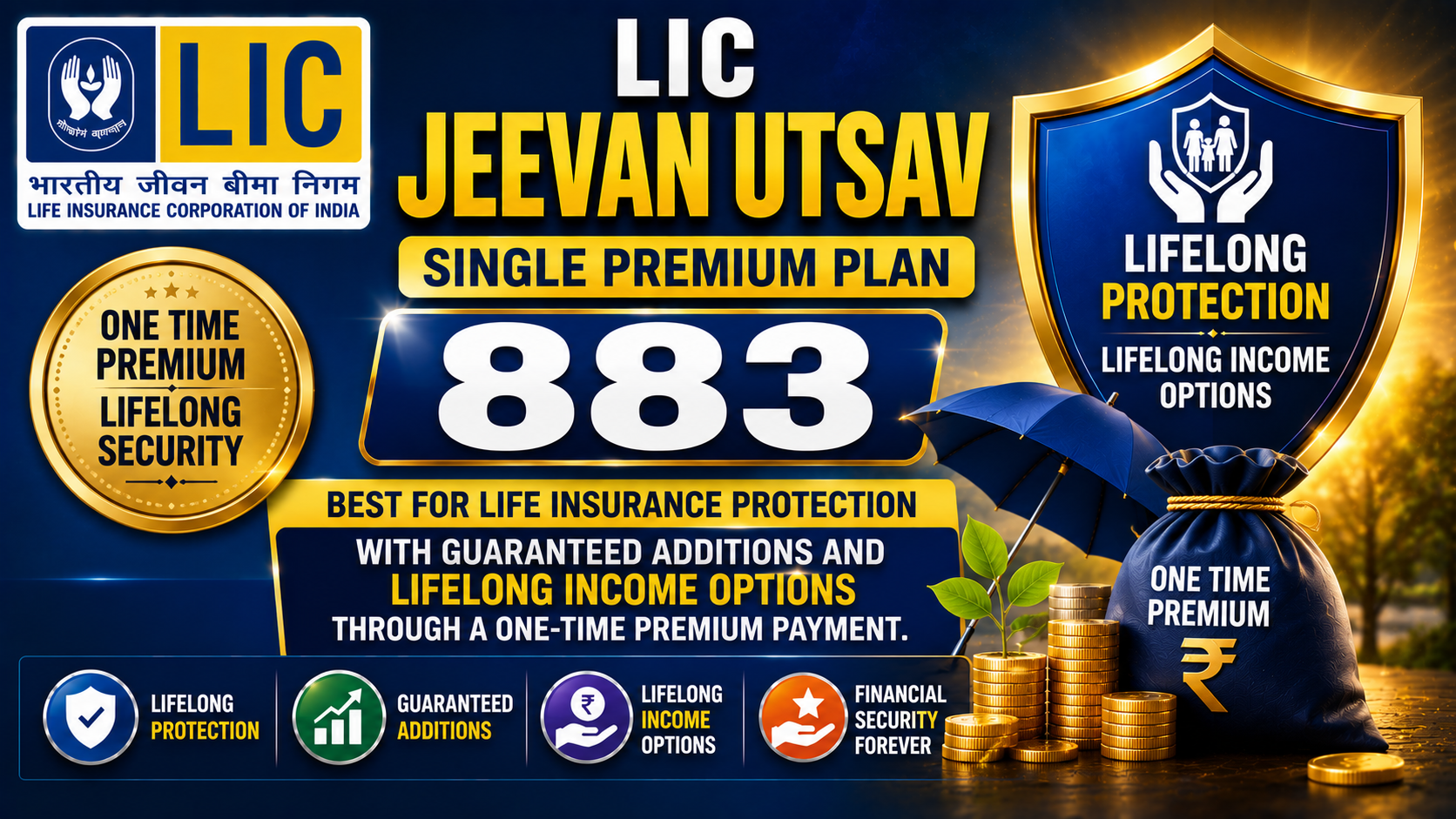 LIC Jeevan Utsav Single Premium Plan 883