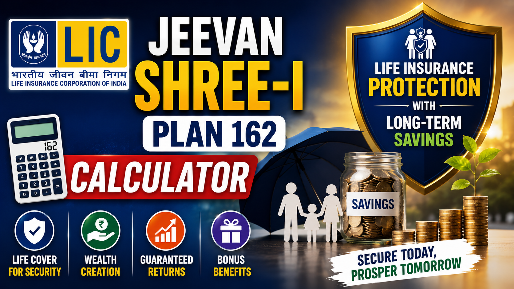 LIC Jeevan Shree-I Plan 162 Calculator