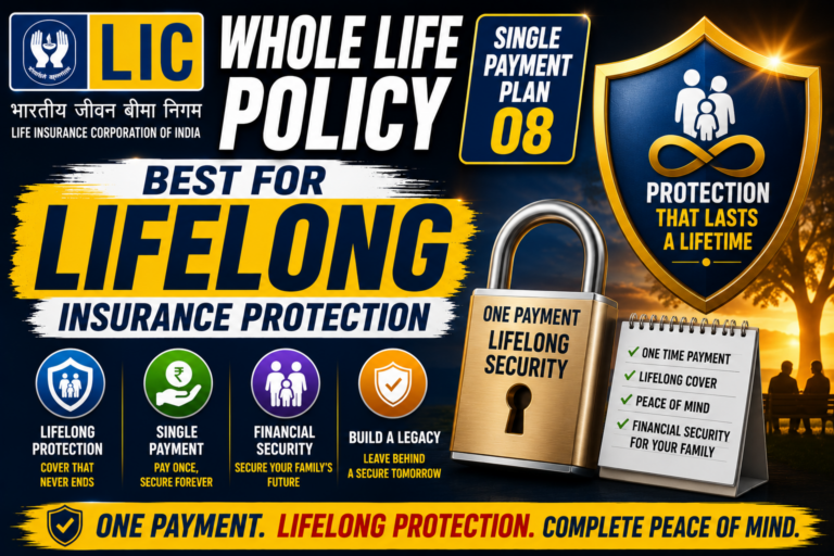 LIC's Whole Life Policy – Single Payment Plan 08