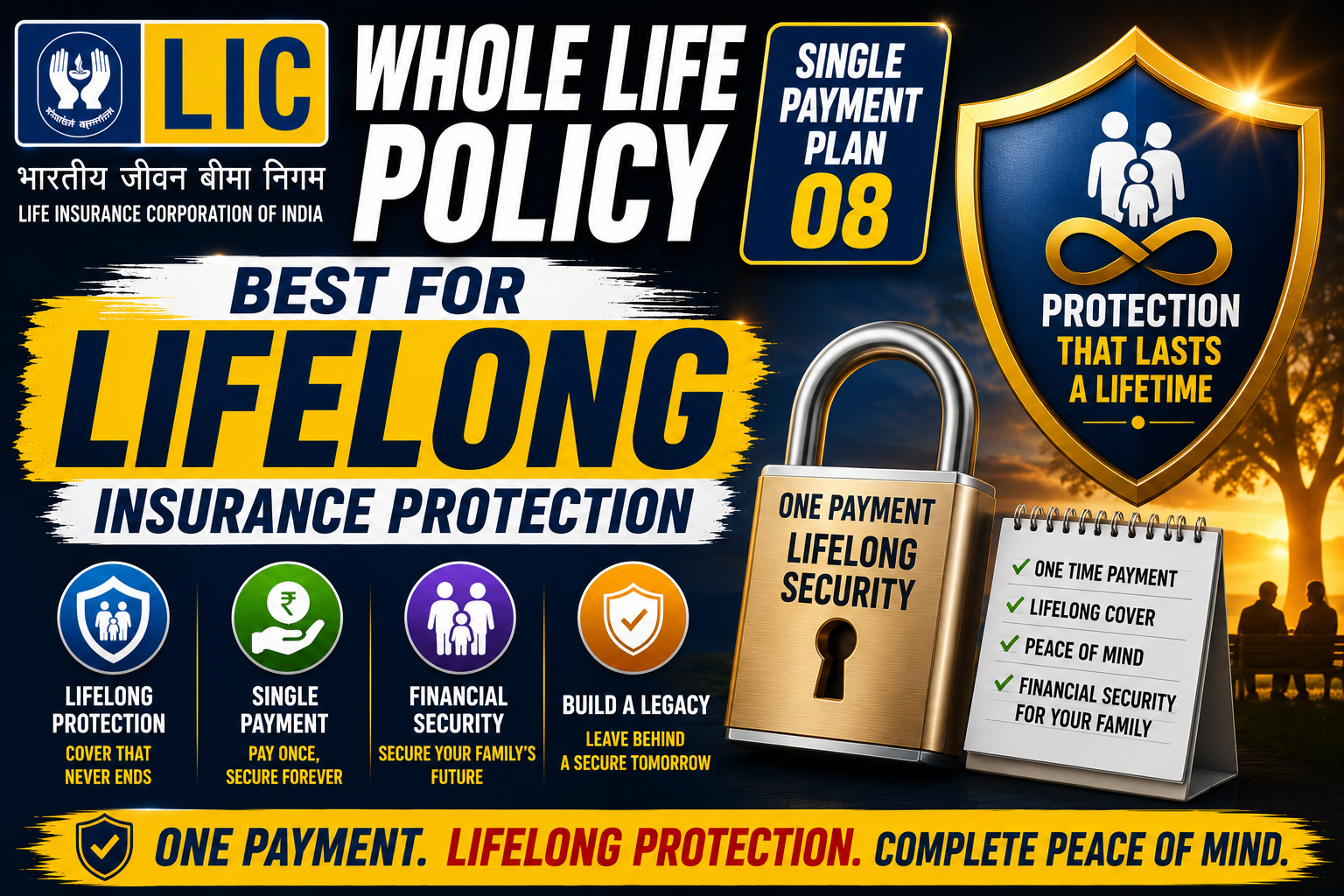 LIC's Whole Life Policy – Single Payment Plan 08