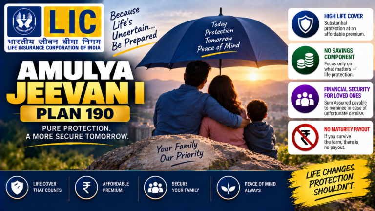 LIC Amulya Jeevan I Plan 190