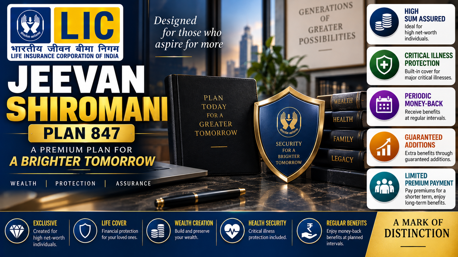 LIC Jeevan Shiromani Plan 847